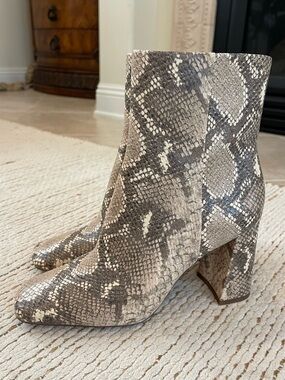 New Sam Edelman snakeskin booties